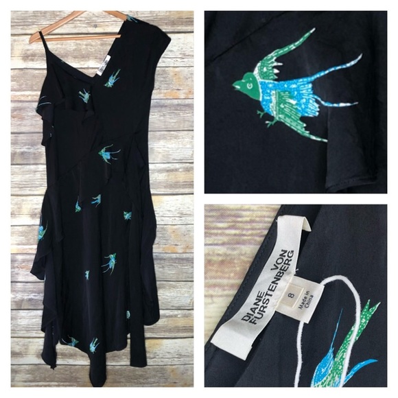 dvf bird dress
